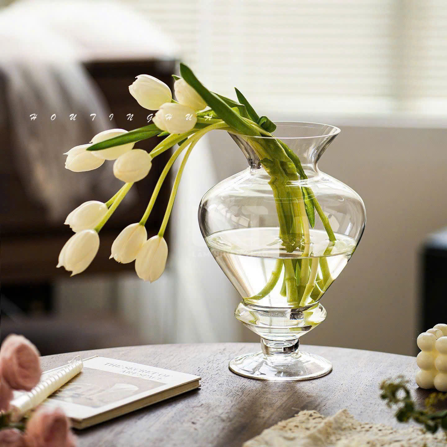 Cup-Shaped Glass Vase